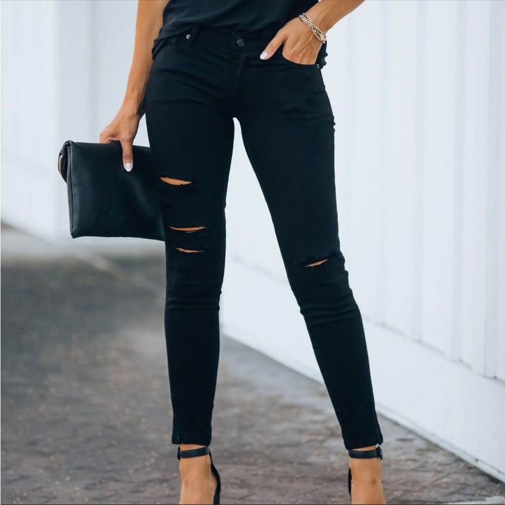 KanCan split ankle jeans KC8086BK